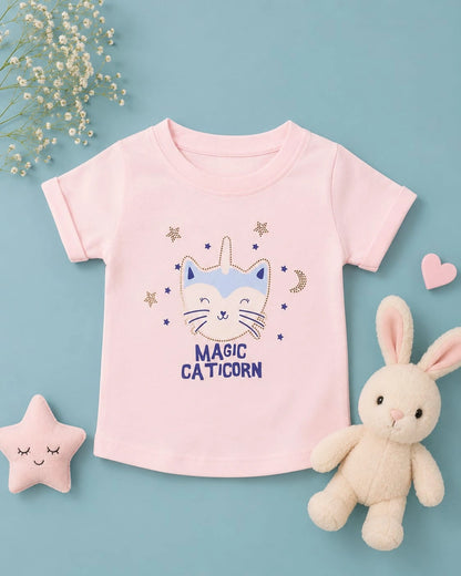 Magic Caticorn Pink T-Shirt & Shorts Set