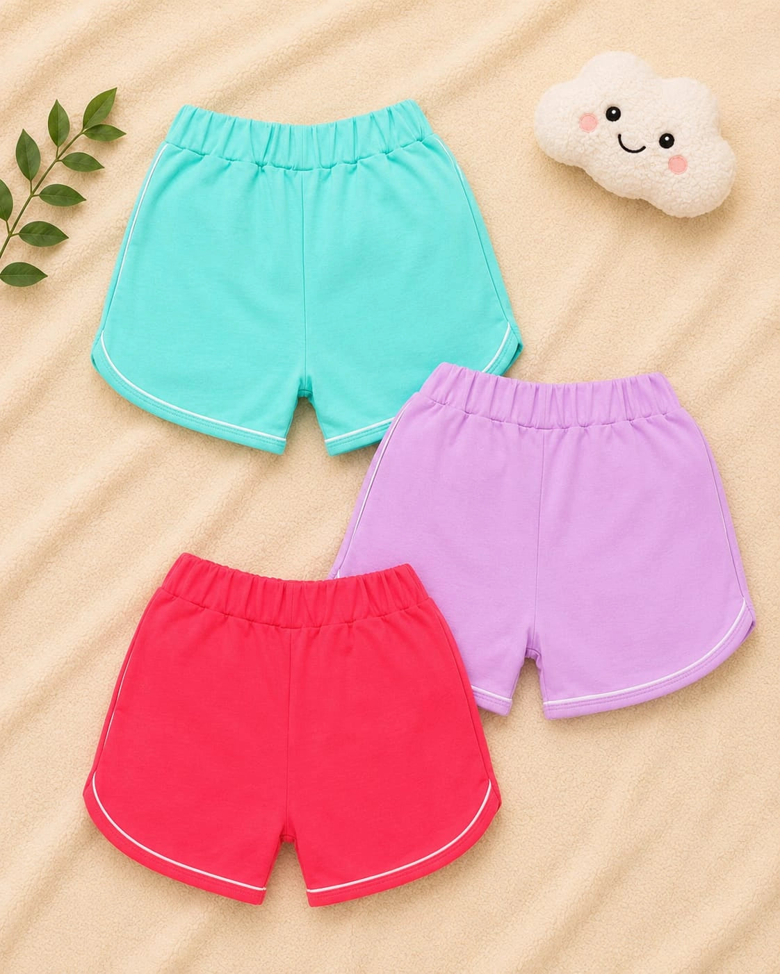 Playful Cotton Shorts – Pack of 3