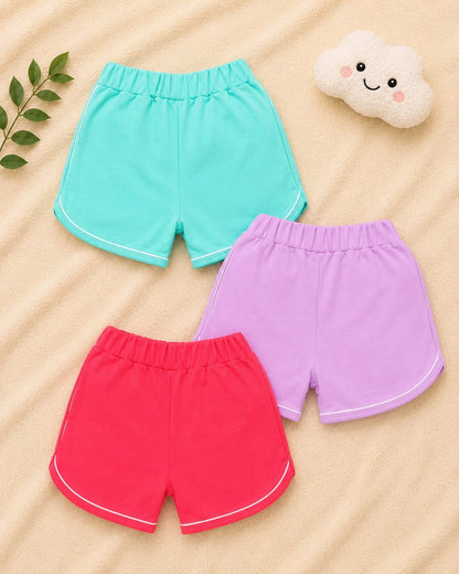 Playful Cotton Shorts – Pack of 3