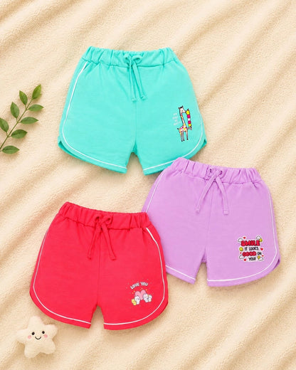 Playful Cotton Shorts – Pack of 3