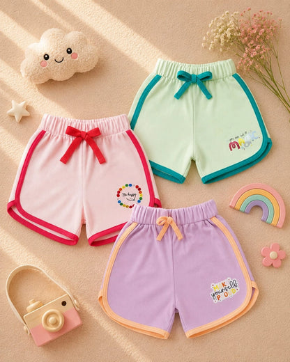 Happy & Playful Cotton Shorts – Pack of 3