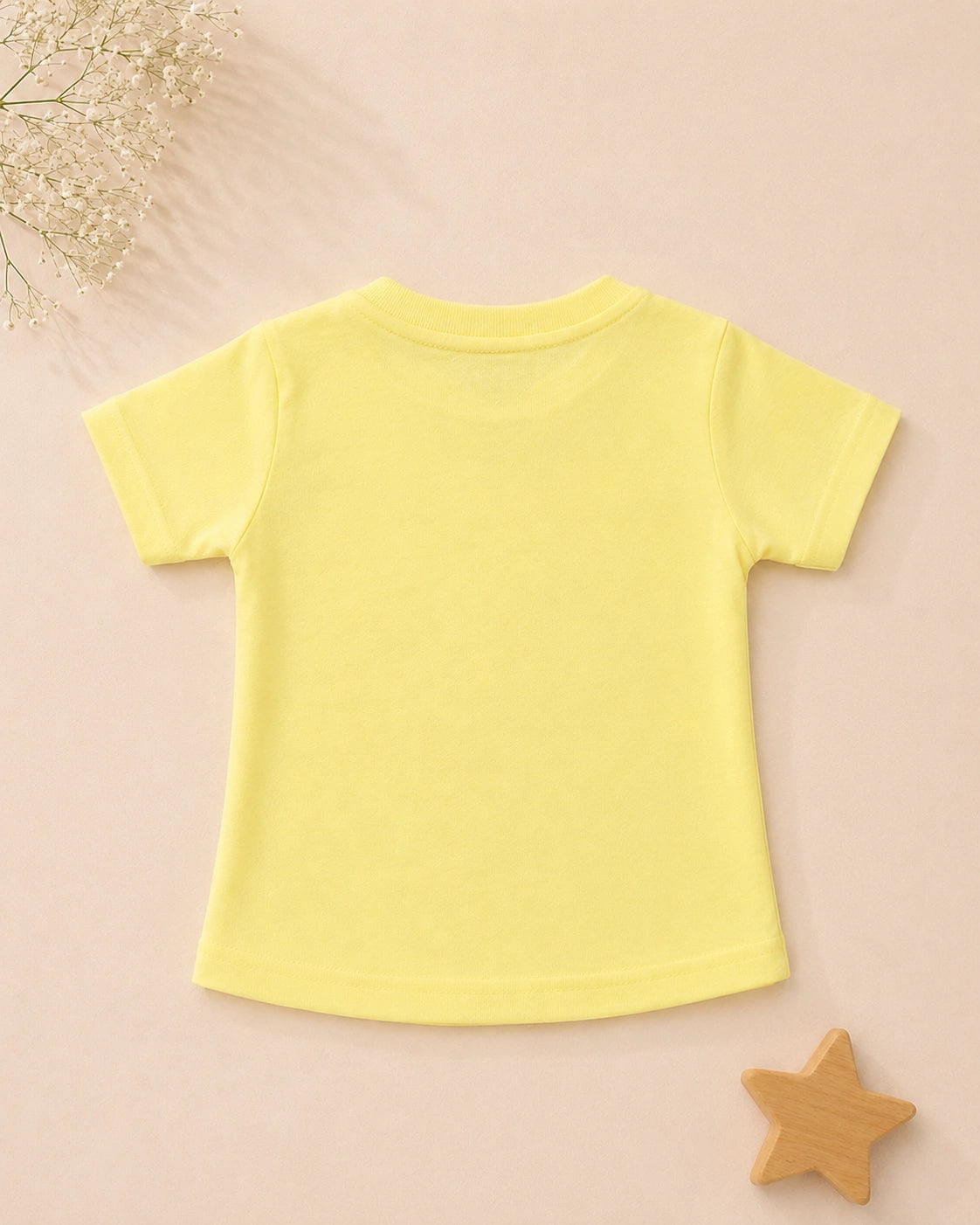 Happiness Floral Yellow Cotton T-Shirt
