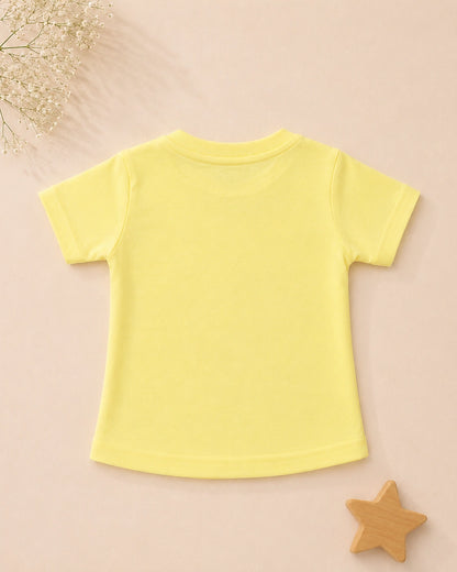 Happiness Floral Yellow Cotton T-Shirt