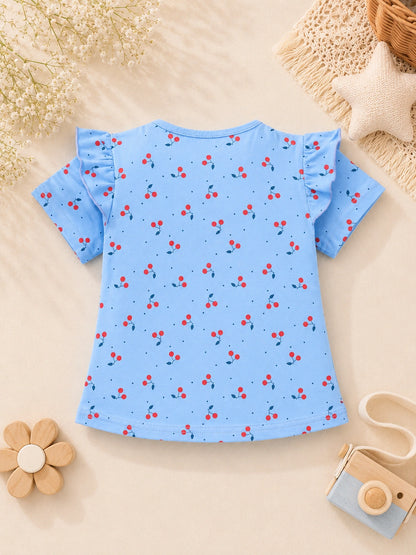 Pretty Prints Girls’ Cotton T-Shirt – Pack of 3