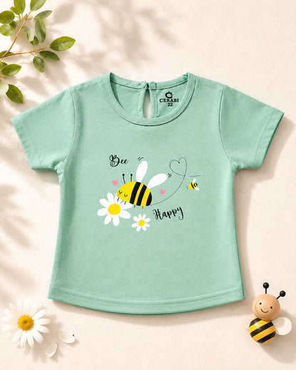 Happy Little Moments Girls’ Cotton T-Shirt – Pack of 3