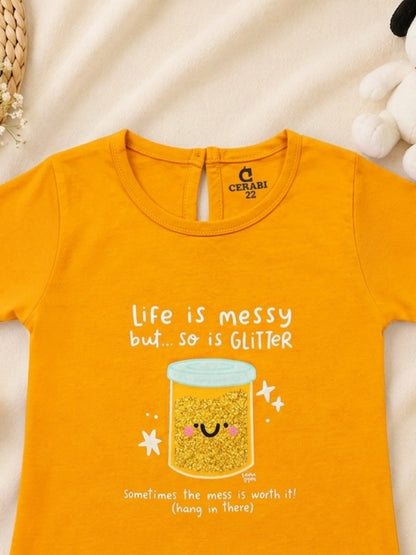 Happy Little Moments Girls’ Cotton T-Shirt – Pack of 3