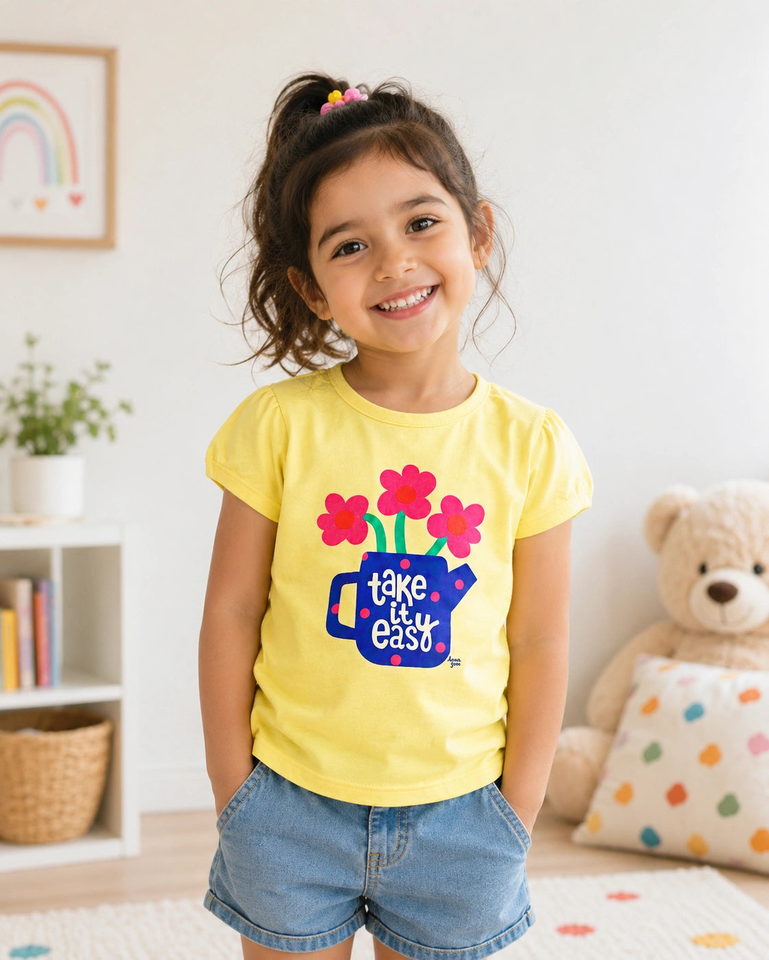 Happy Little Moments Girls’ Cotton T-Shirt – Pack of 3
